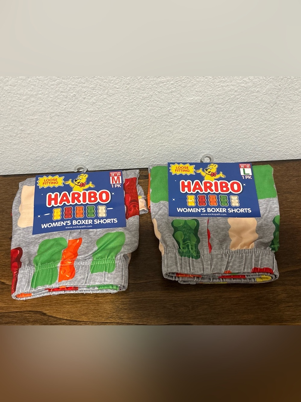HARIBO Women's Boxer Shorts with Multicolor Gummy Bear Print